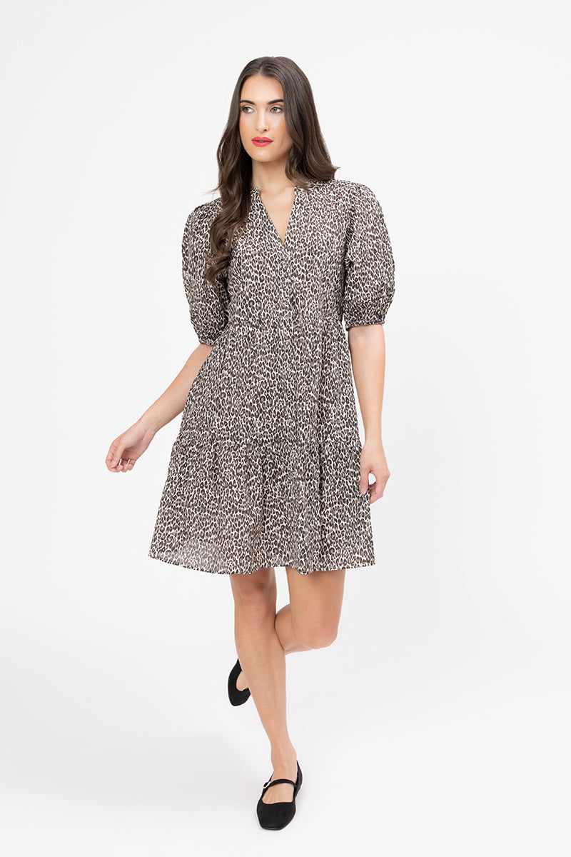 Billie The Label | Reflective Mini Dress - Coffee Safari