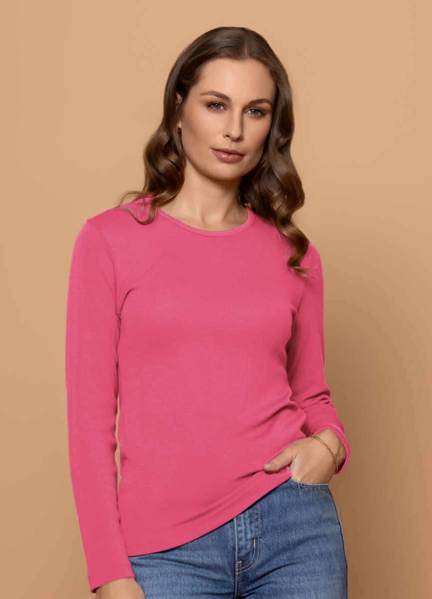 Harper Crew Long Sleeve - Sweet Pea