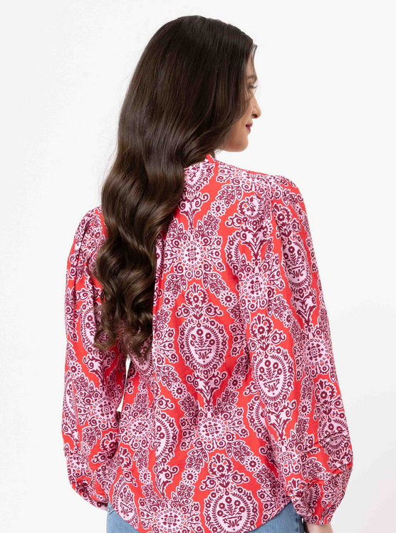 Maggie Blouse in Pink Charm back view