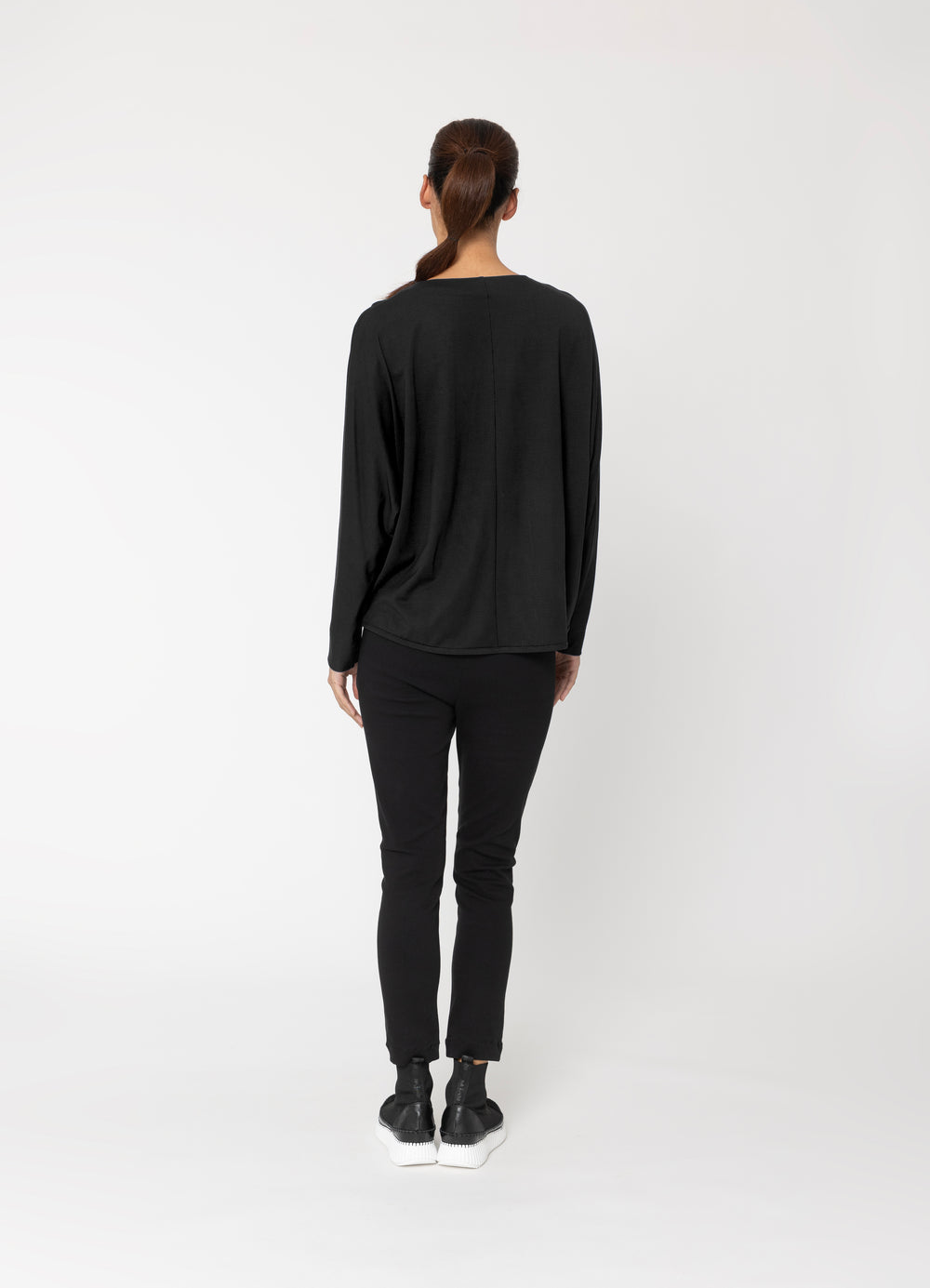 Black Two by Two Enya Top back view.