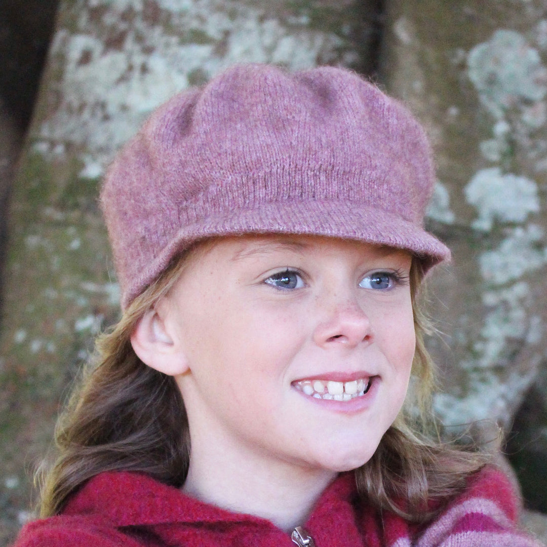 Child's Possum Merino Gatsby Hat Pink