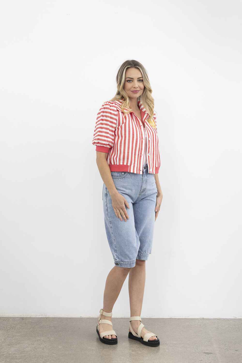 MRS MOSS | Dafni Bomber - Red Stripe