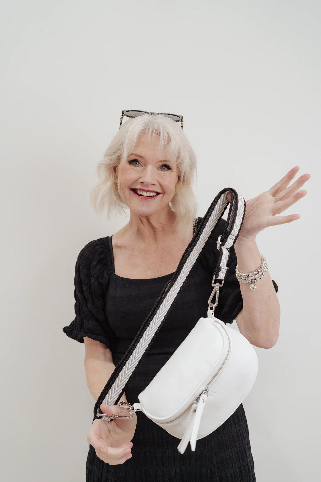 Dani Leather Bag - White
