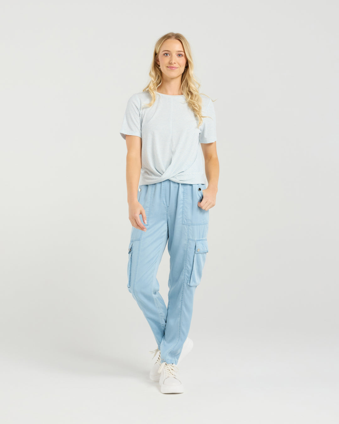 Et Alia | Twist Tee - Sky Stripe