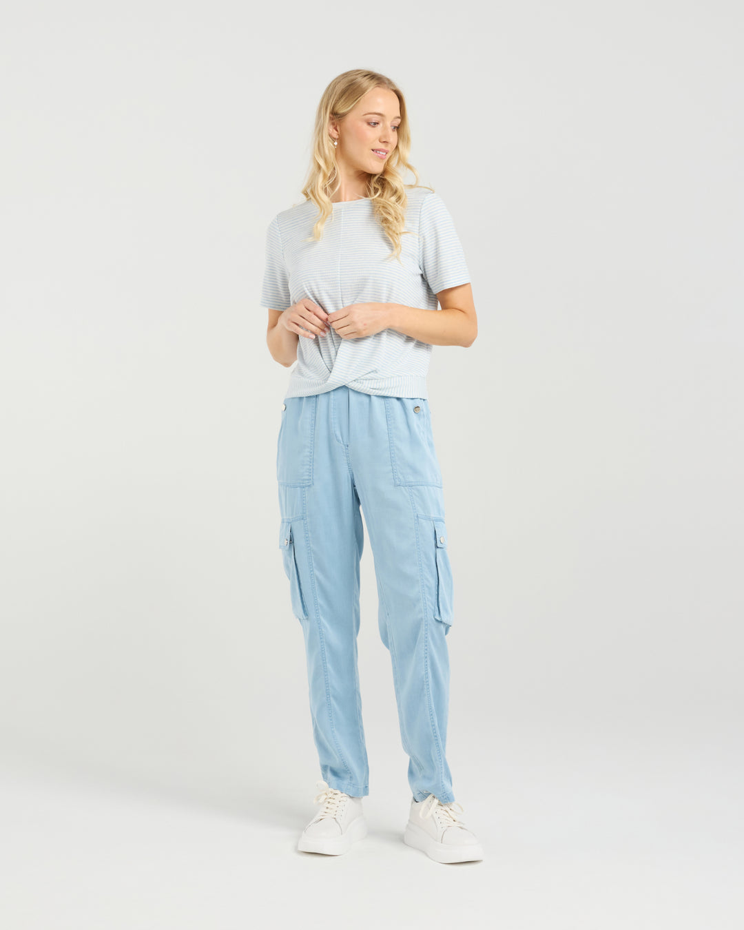 Et Alia | Twist Tee - Sky Stripe