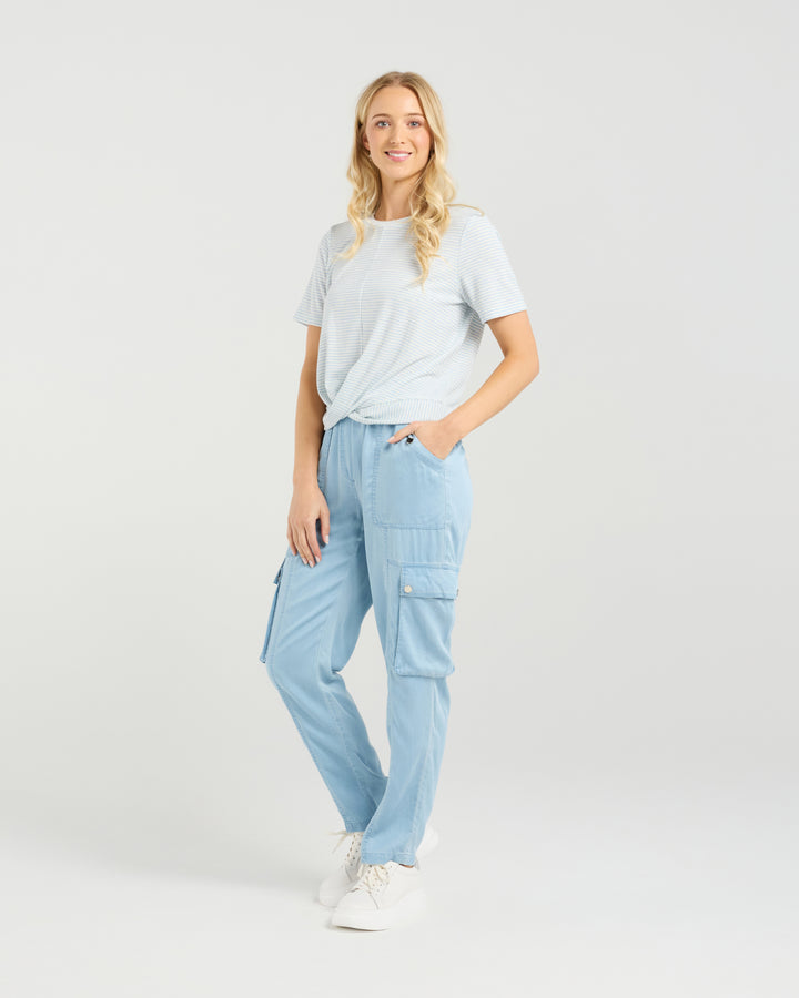 Et Alia | Twist Tee - Sky Stripe