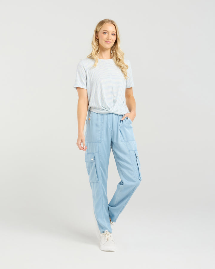 Et Alia | Twist Tee - Sky Stripe