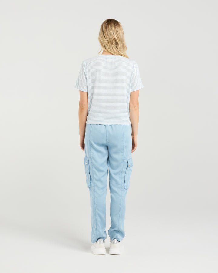 Et Alia | Twist Tee - Sky Stripe