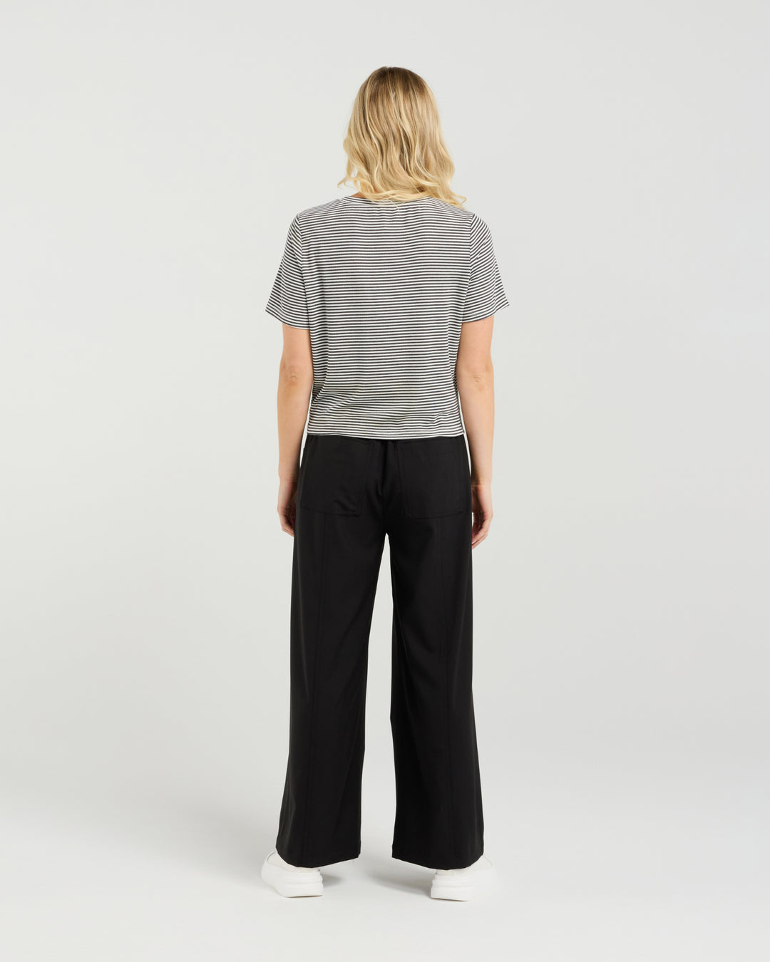 Et Alia | Twist Tee - Monochrome Stripe