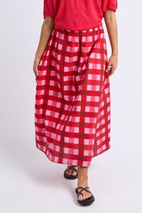 Elm | Edin Skirt - Poppy Check