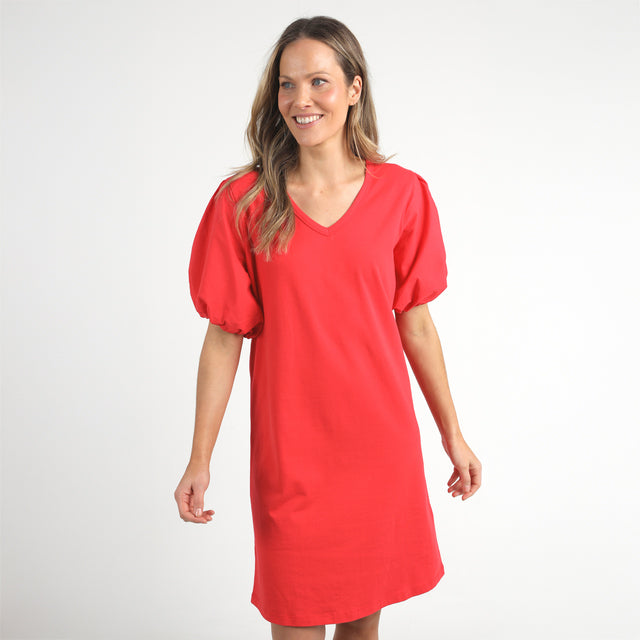 ELM Joy Dress - Bittersweet Red - Front View