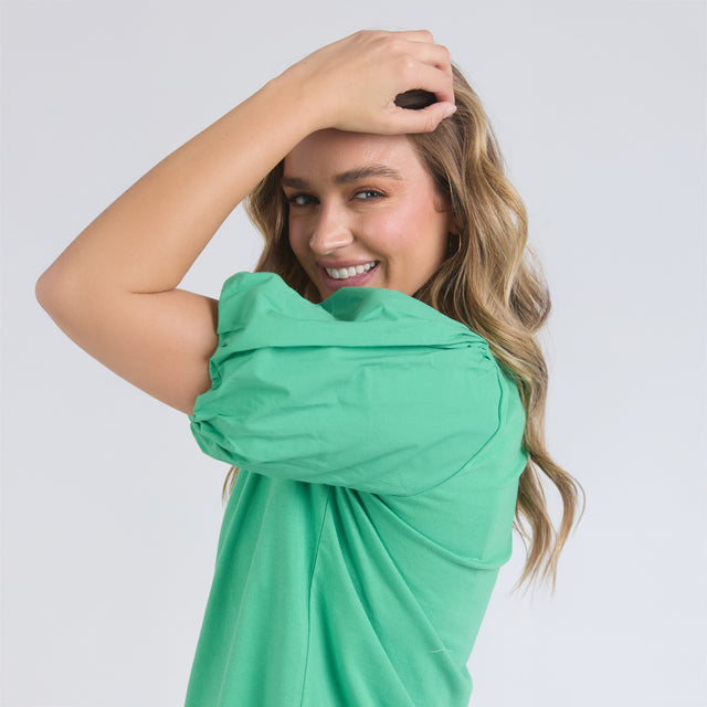 Elm Joy S/S Tee - Green-Briar - Side View