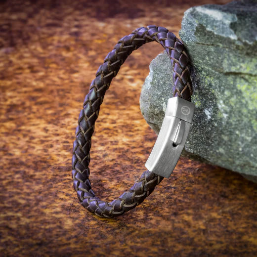 Brown Latitude Bracelet - Steel