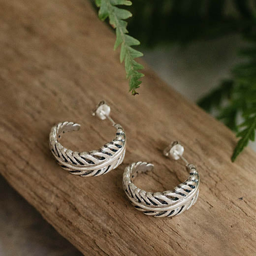 Forever Fern Hoops Earring