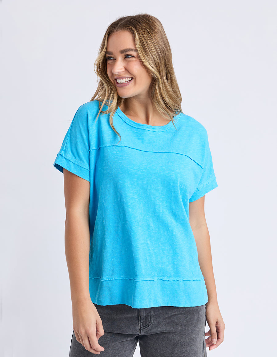 Foxwood Allison Tee in Azure Blue - Front View