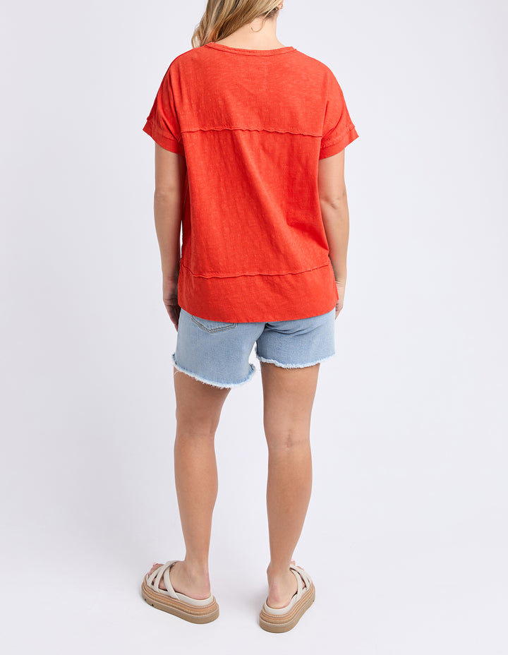 Foxwood Allison Tee in Tangelo - Back View