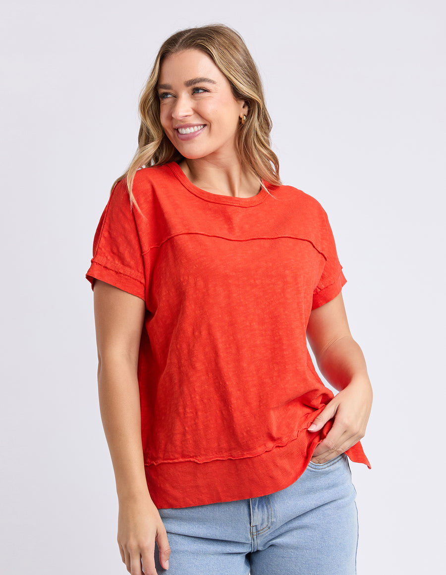Foxwood Allison Tee in Tangelo Front