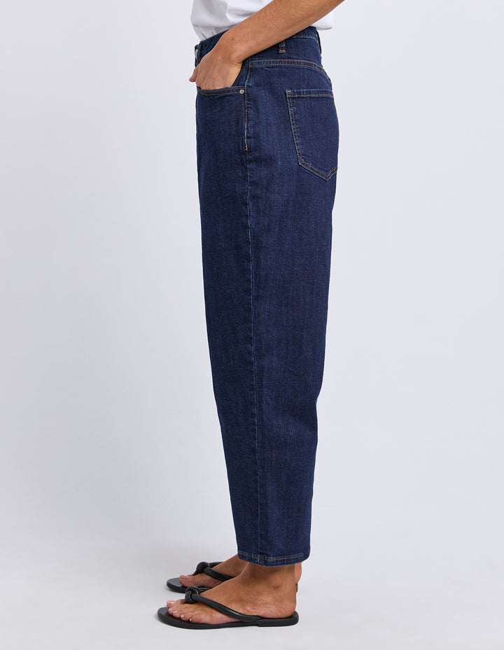 Foxwood | Ambrose Barrel Jean - Indogo Denim - Side 