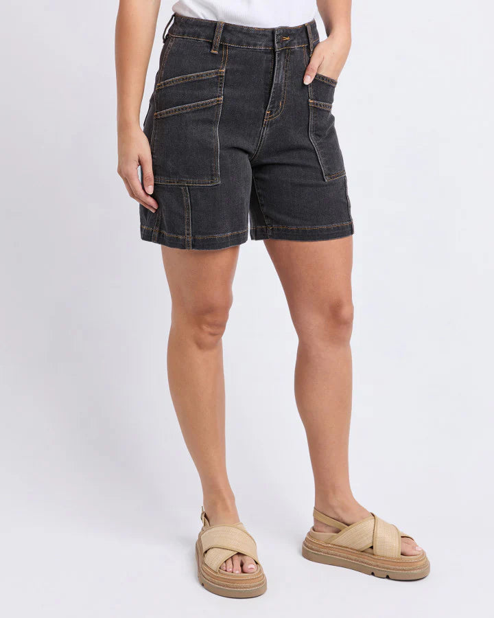  Foxwood Balmy Shorts in Washed Black Front