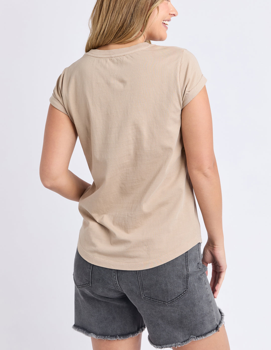  Foxwood Florence Tee Oatmeal - Back View.