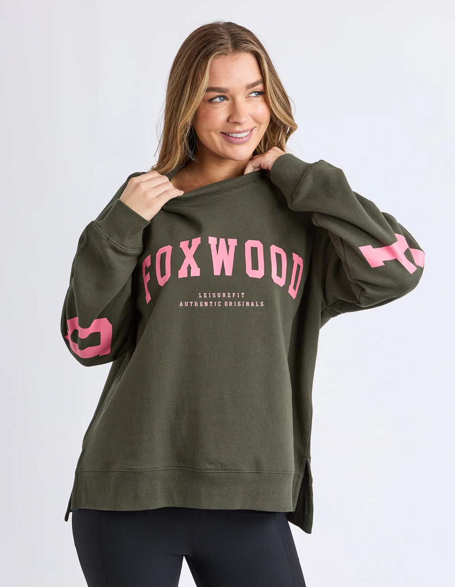 Foxwood I  Interval Crew - Khaki / Coral - Front View