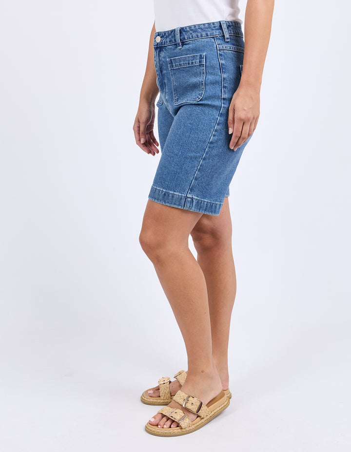 Foxwood Sarah Short Mid Blue - Side View