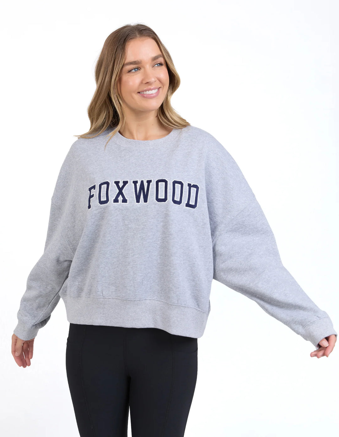 Foxwood | Sunday Crew Grey Marle - Front View
