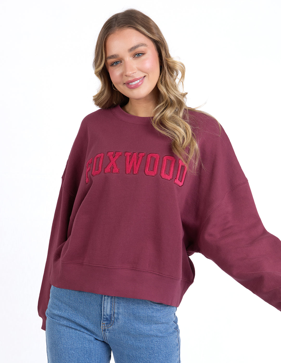 Foxwood Sunday Crew in Berry - Front