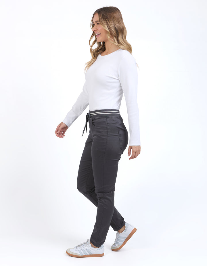  Foxwood Sylvia Jogger in Charcoal - Side View. 