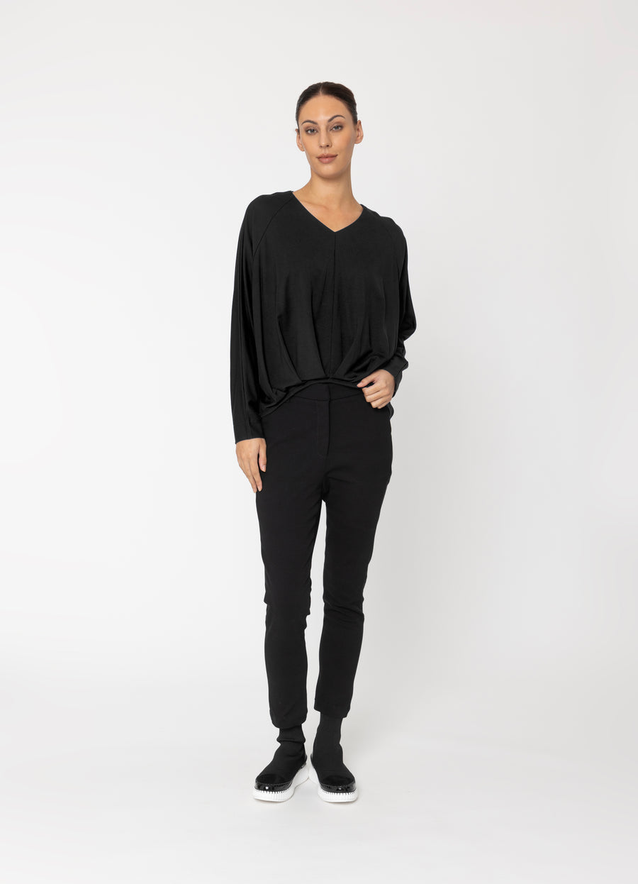 Black Two by Two Enya Top front view.
