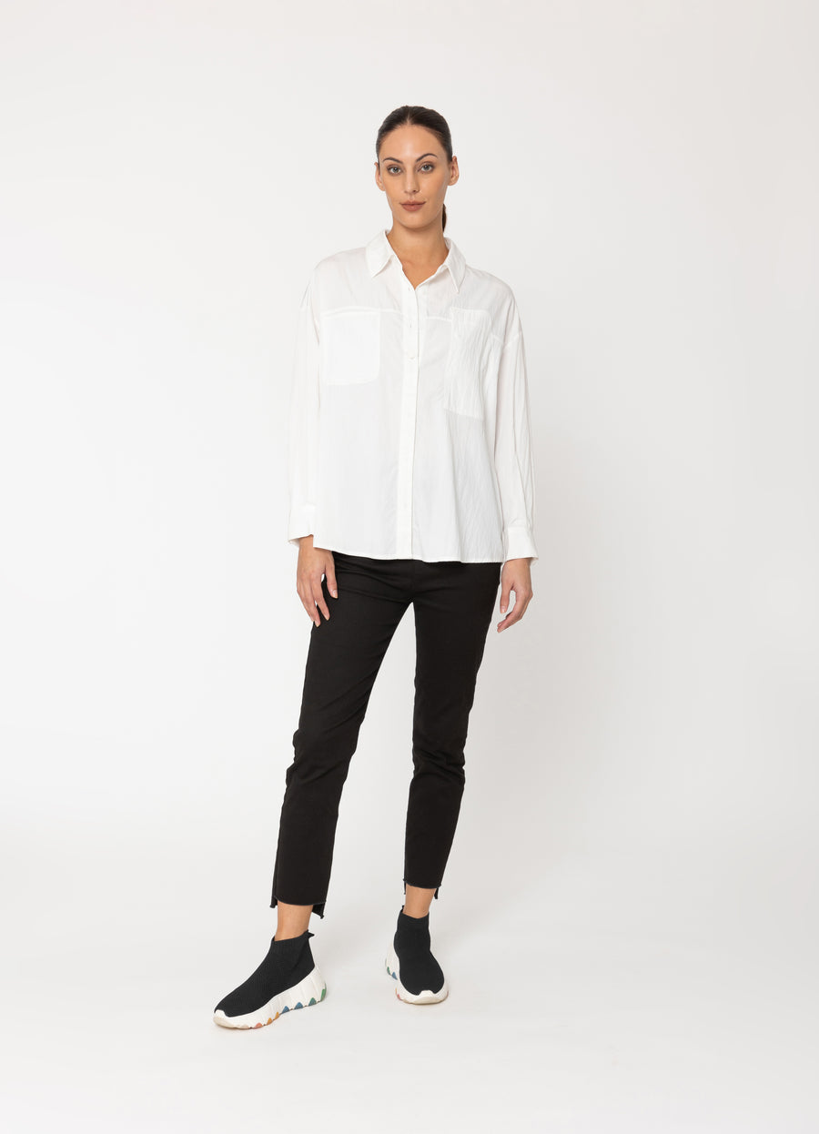 Winter White Two by Two Essentials Shirt front view.
