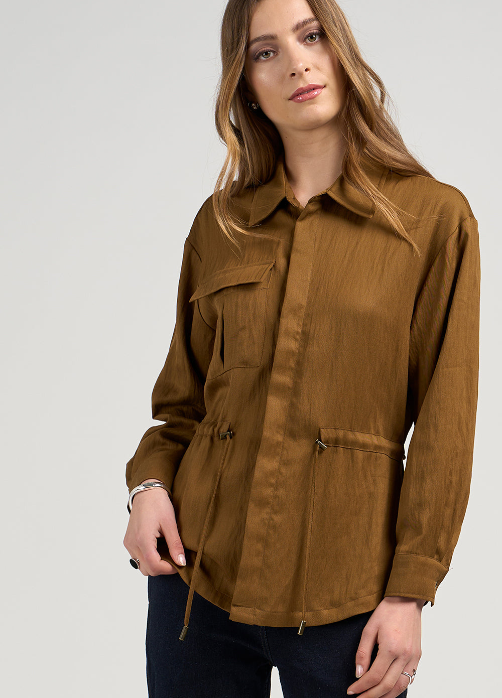 Madly Sweetly Polaris Jacket Bronze front view.
