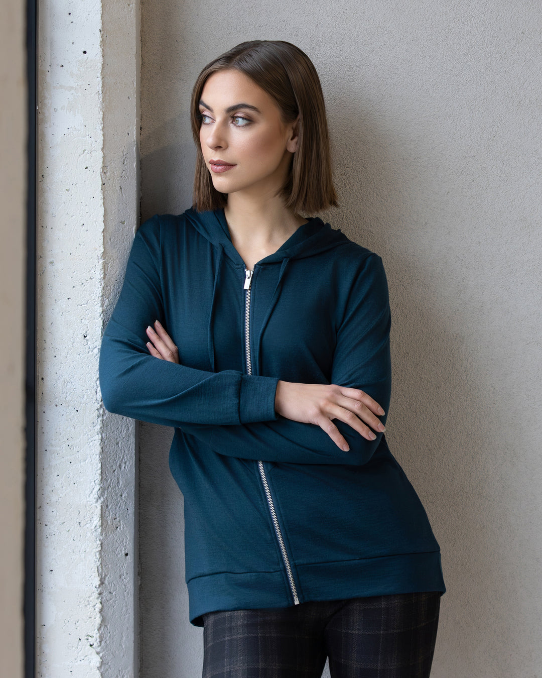 Vassalli Shield Hoodie Dragonfly front three-quarter view.
