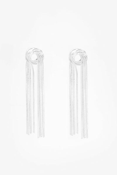 Antler Tied & True Earring in Silver front view
