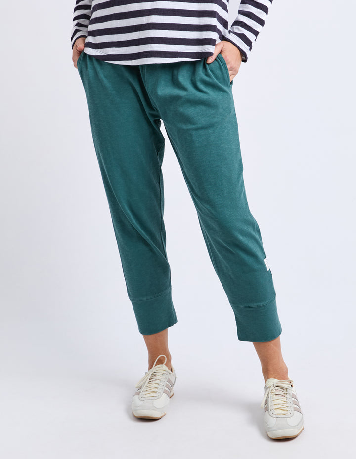 Elm Brunch Pant Teal front view.