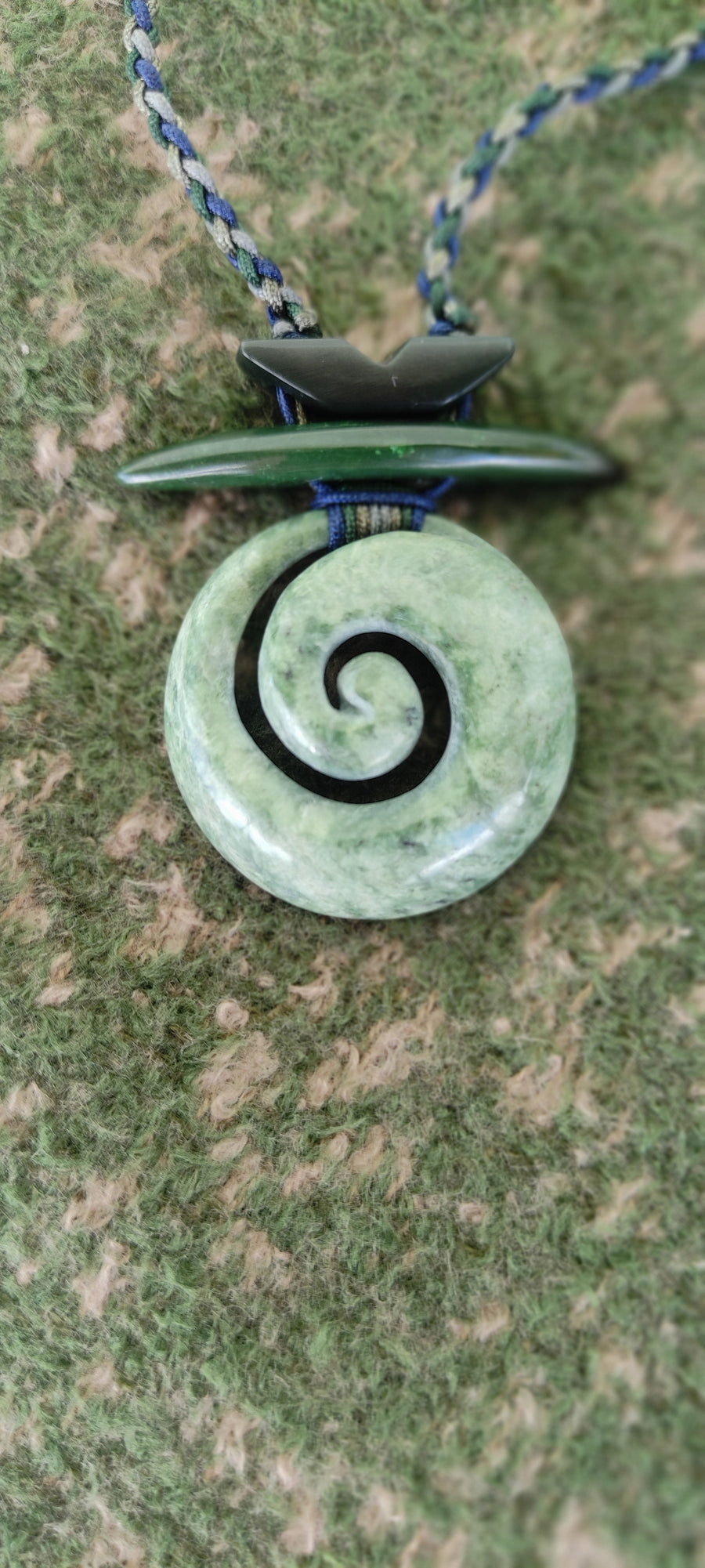 Jens Pendant NZ Jade Koru King front view