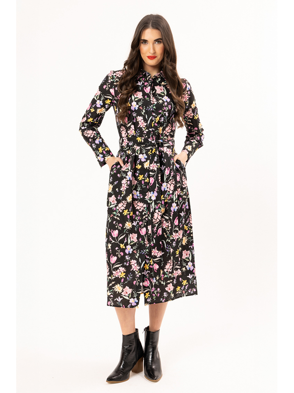 Leila + Luca Viva Dress in Wild Tulip front view