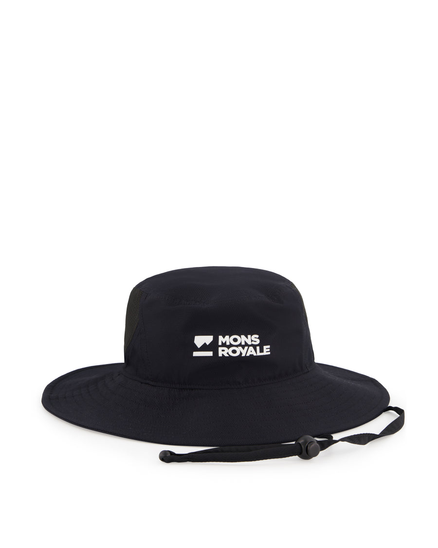 Black Mons Royale Velocity Bucket Hat front view.