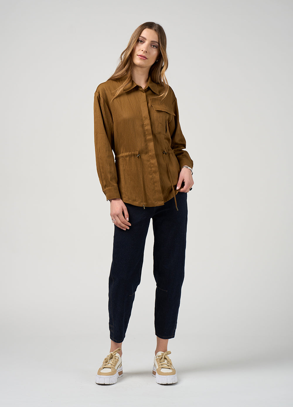 Madly Sweetly Polaris Jacket Bronze front view.