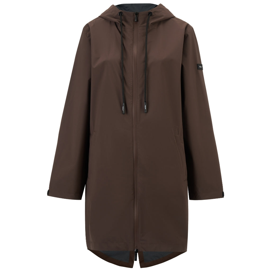 Georgie Packable Raincoat - Chocolate