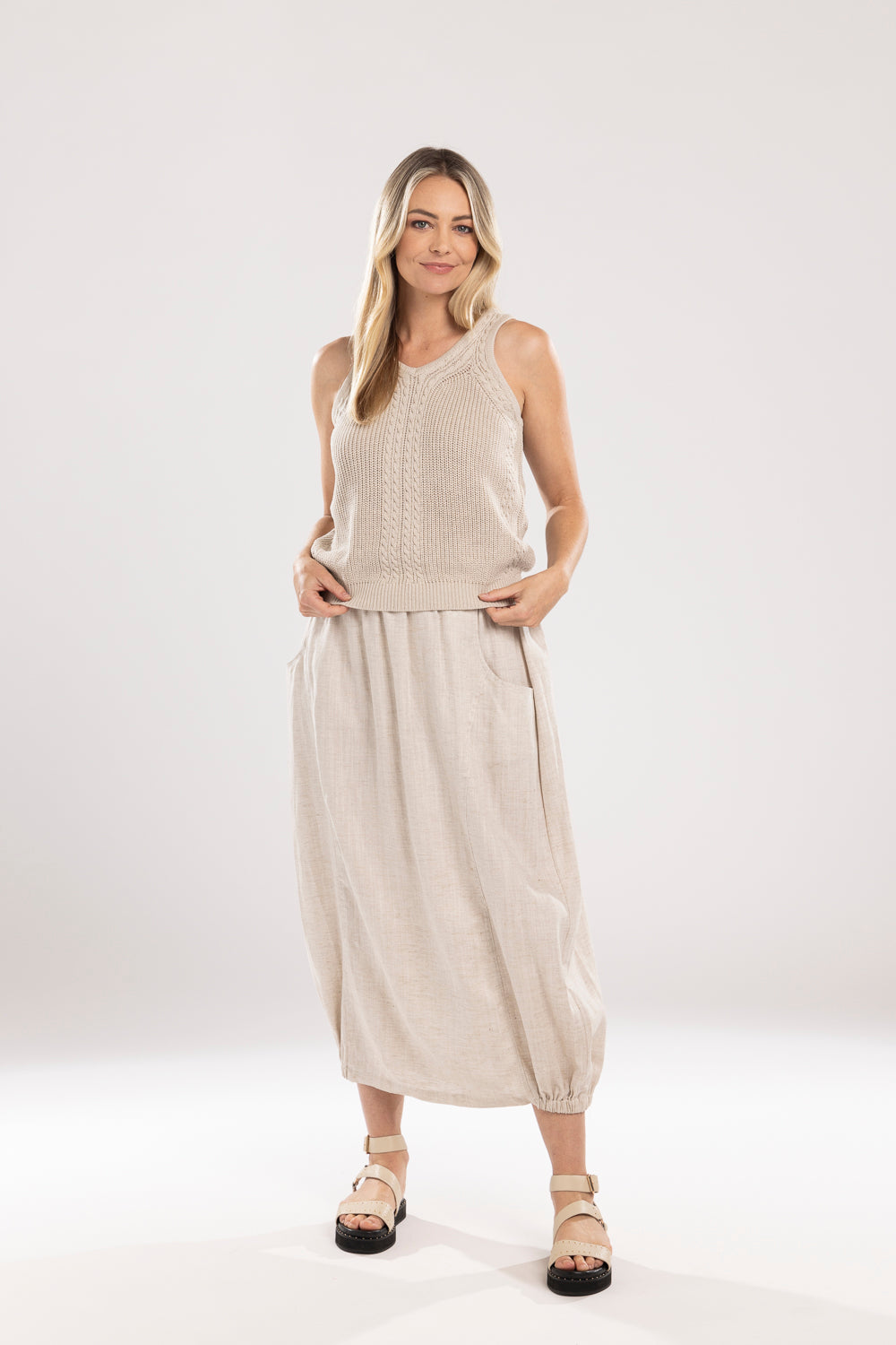 Mi Moso | Ida Barrell Skirt - Linen