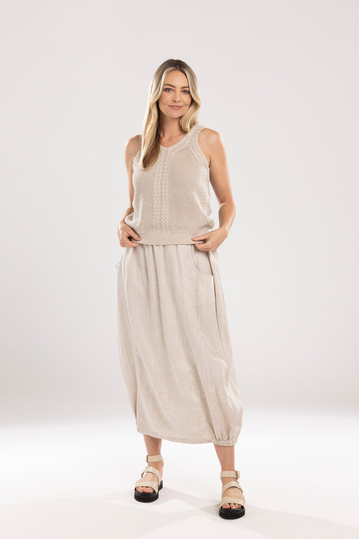 Mi Moso | Ida Barrell Skirt - Linen