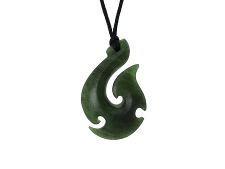 Jade Pendant NZO Hook Barbed - 45mm