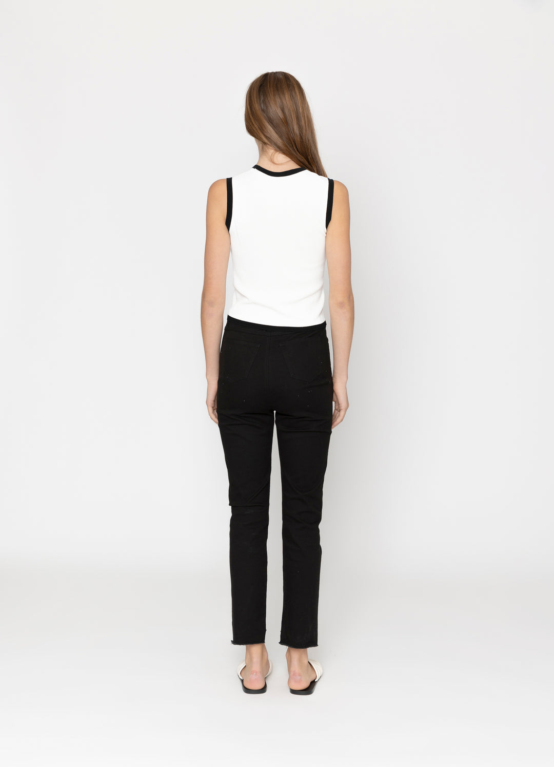 Two by Two | Cassia Top - White Black Trim
