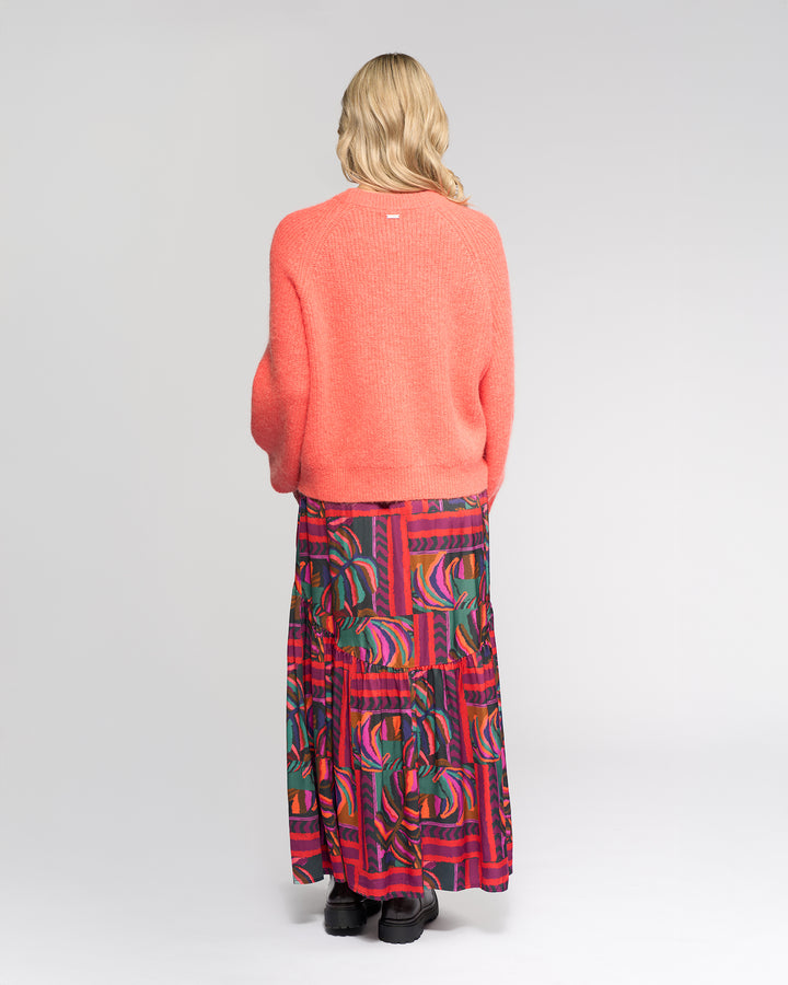KNEWE Label | Fefe Sweater - Lava - Back View
