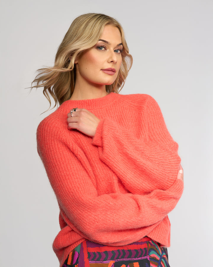 KNEWE Label | Fefe Sweater - Lava - Side View