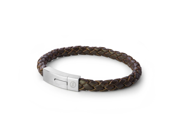 Brown Latitude Bracelet - Steel