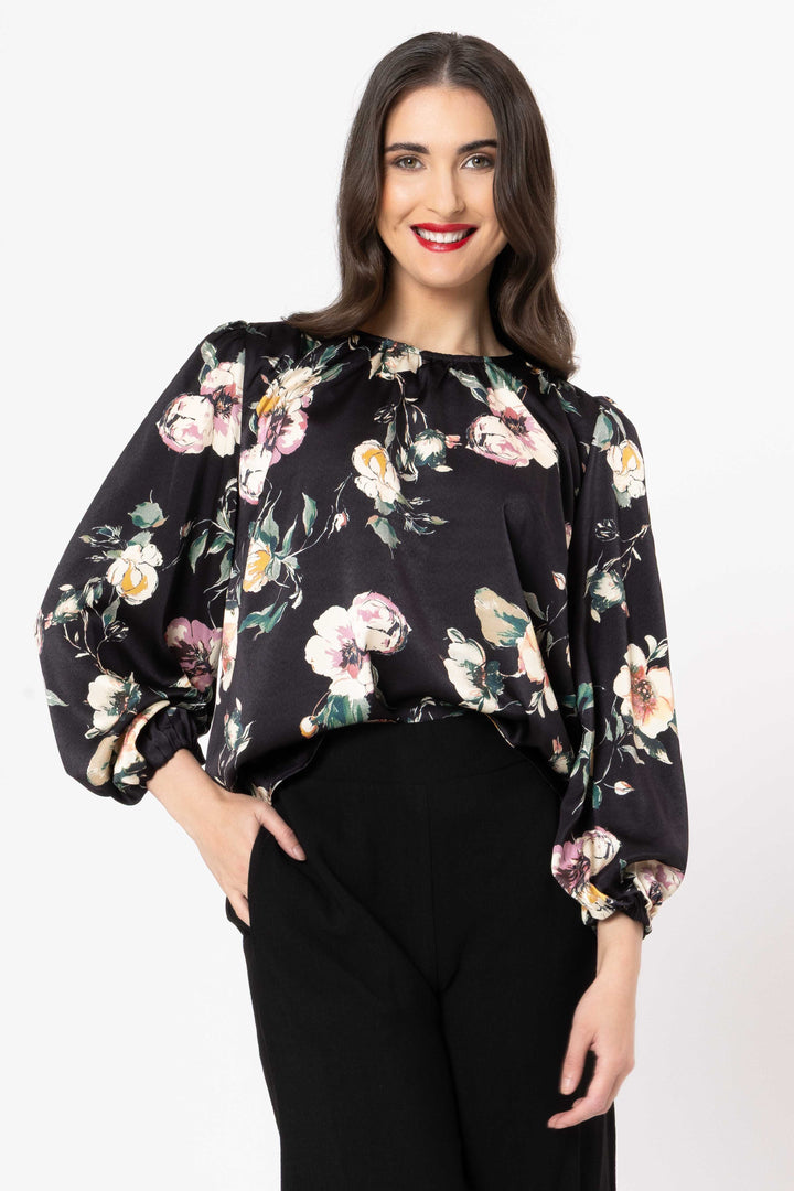 Leila + Luca | Lorenza Blouse - Ink Bloom