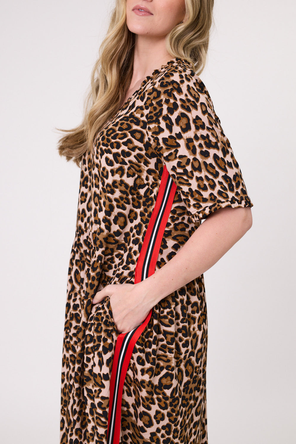 Lemon Tree | Leona Dress - Leopard Print - Side View