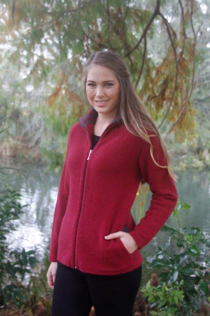Rasberry jacket Lothlorian | Possum Merino Jacket Aroha
